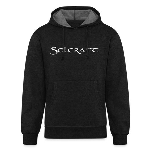 Solcraft Unisex Organic Hoodie - White Logo - charcoal grey